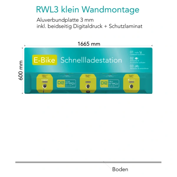 Rückwandplatte LINE - Wandmontage | RWL3