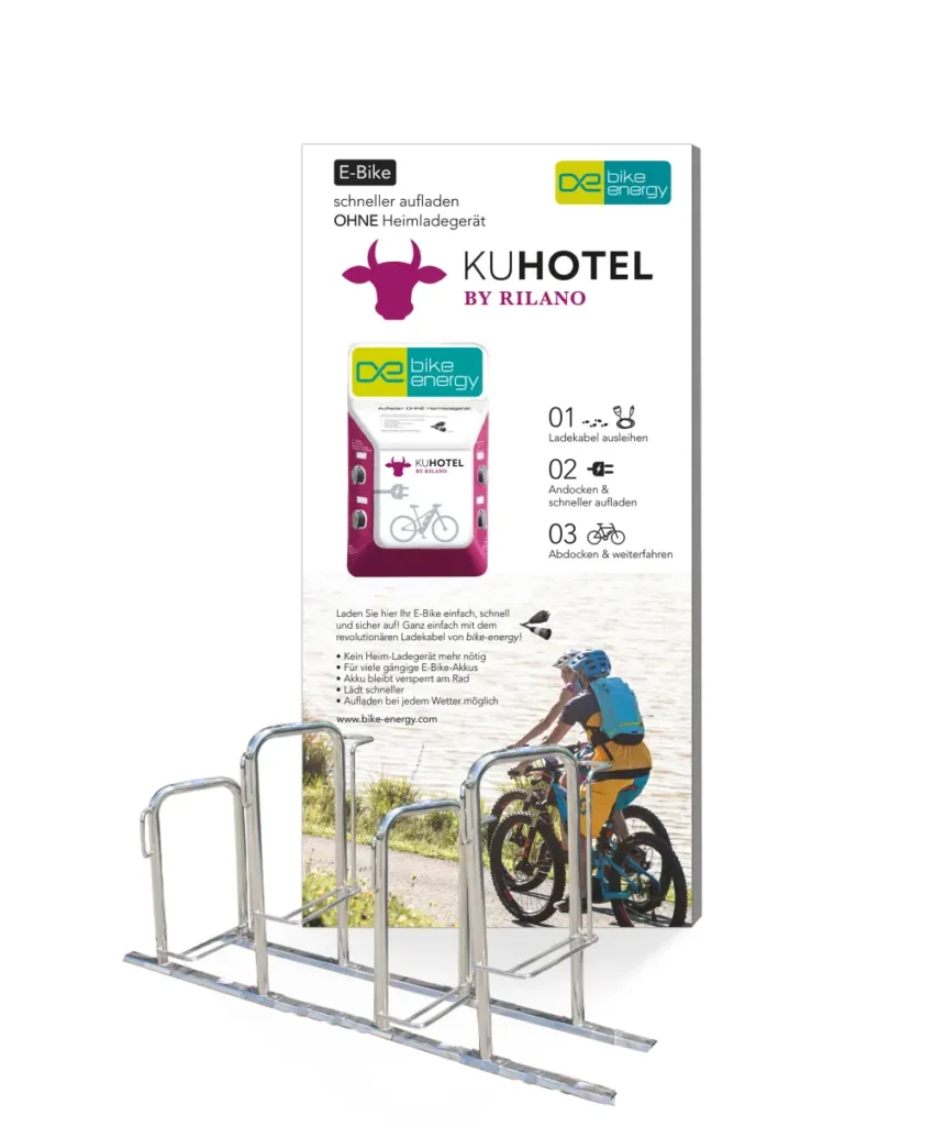 Infrastructure de recharge de vélos électriques pour l'hôtellerie et la restauration