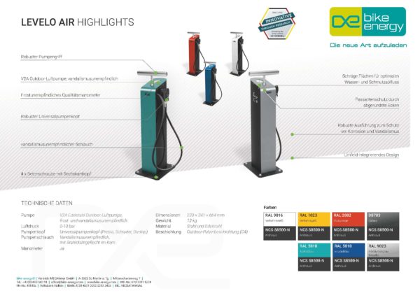 Fahrrad Luftpumpe Levelo Air | SL20 - immagine 17